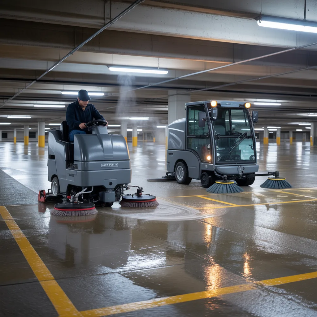 commercial park sweeping